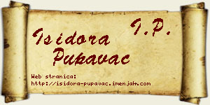 Isidora Pupavac vizit kartica